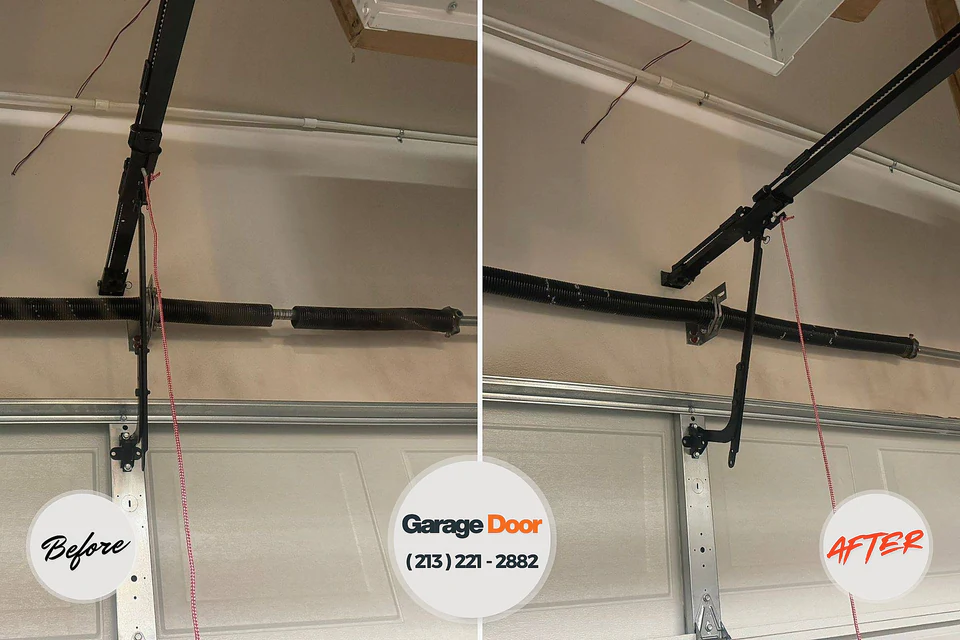 Before and after: garage door repair Lakeland North, WA